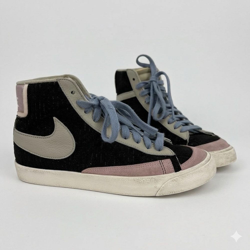 Nike Blazer Mid '77 Nike By You Shoe in Black With Pink Men’s 6.5 / Women’s SZ 8